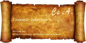 Csonka Adalbert névjegykártya