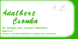 adalbert csonka business card